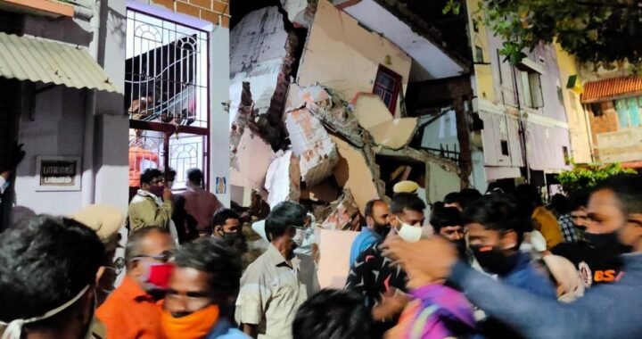 A building collapsed in Coimbatore's Chetti Street on September 6.