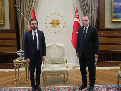 President Recep Tayyip Erdoğan received President of the European Court of Human Rights (ECHR) Robert Spano at the Presidential Complex, September 3, 2020 (Photo: Presidency of the Republic of Turkey)