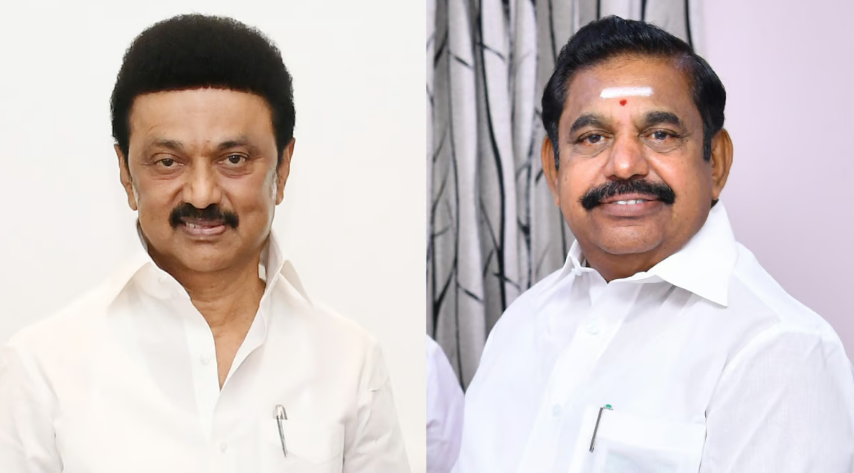 L-R: Tamil Nadu Chief Minister and DMK president MK Stalin & AIADMK general secretary Edappadi K Palaniswami