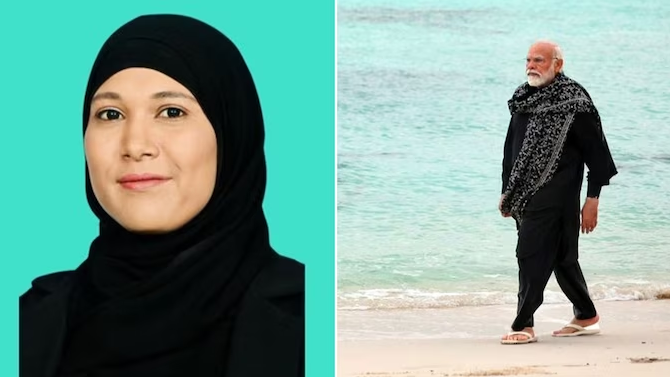 Suspended Maldives Minister Mariyam Shiuna has apologised after deleting the controversial post.